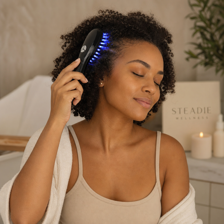 Electric Scalp Massager with Red & Blue Light Therapy