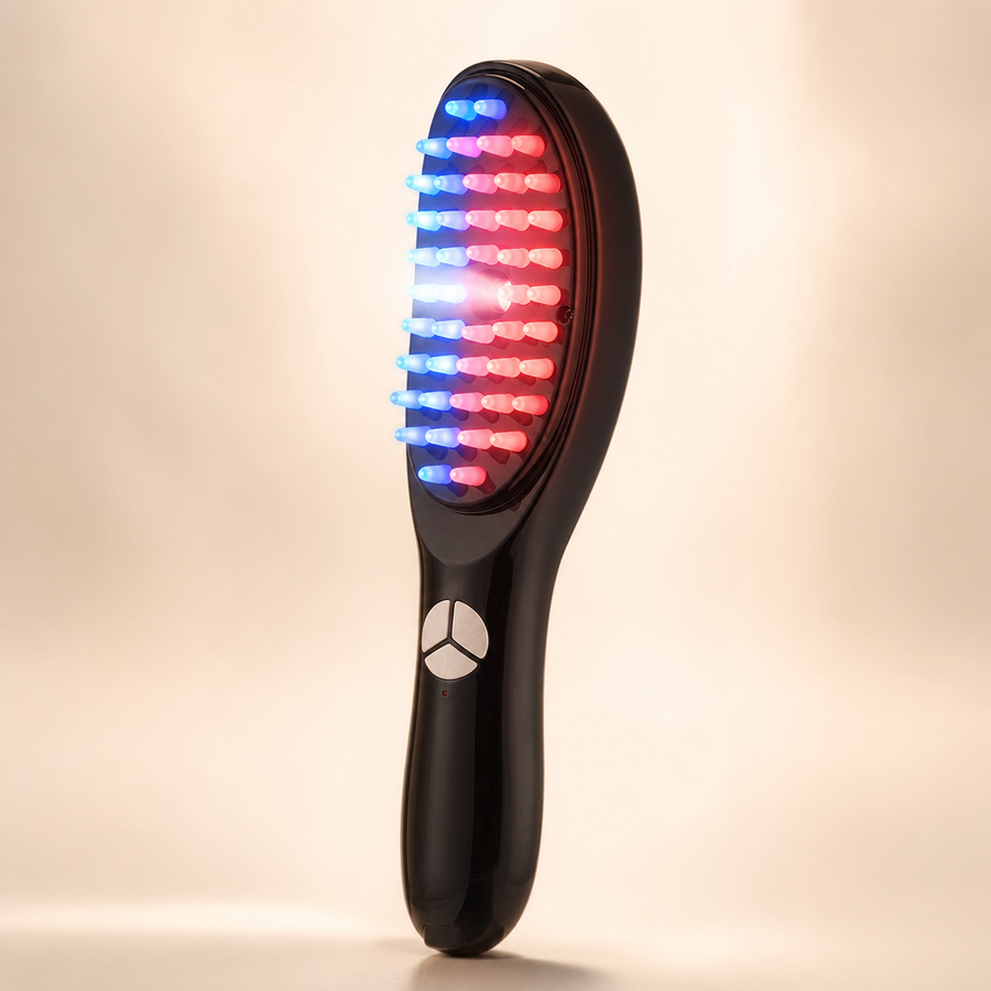 Electric Scalp Massager with Red & Blue Light Therapy